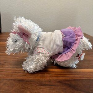 Webkinz White Terrier plushie (plush only,  no codes).  Includes costume.